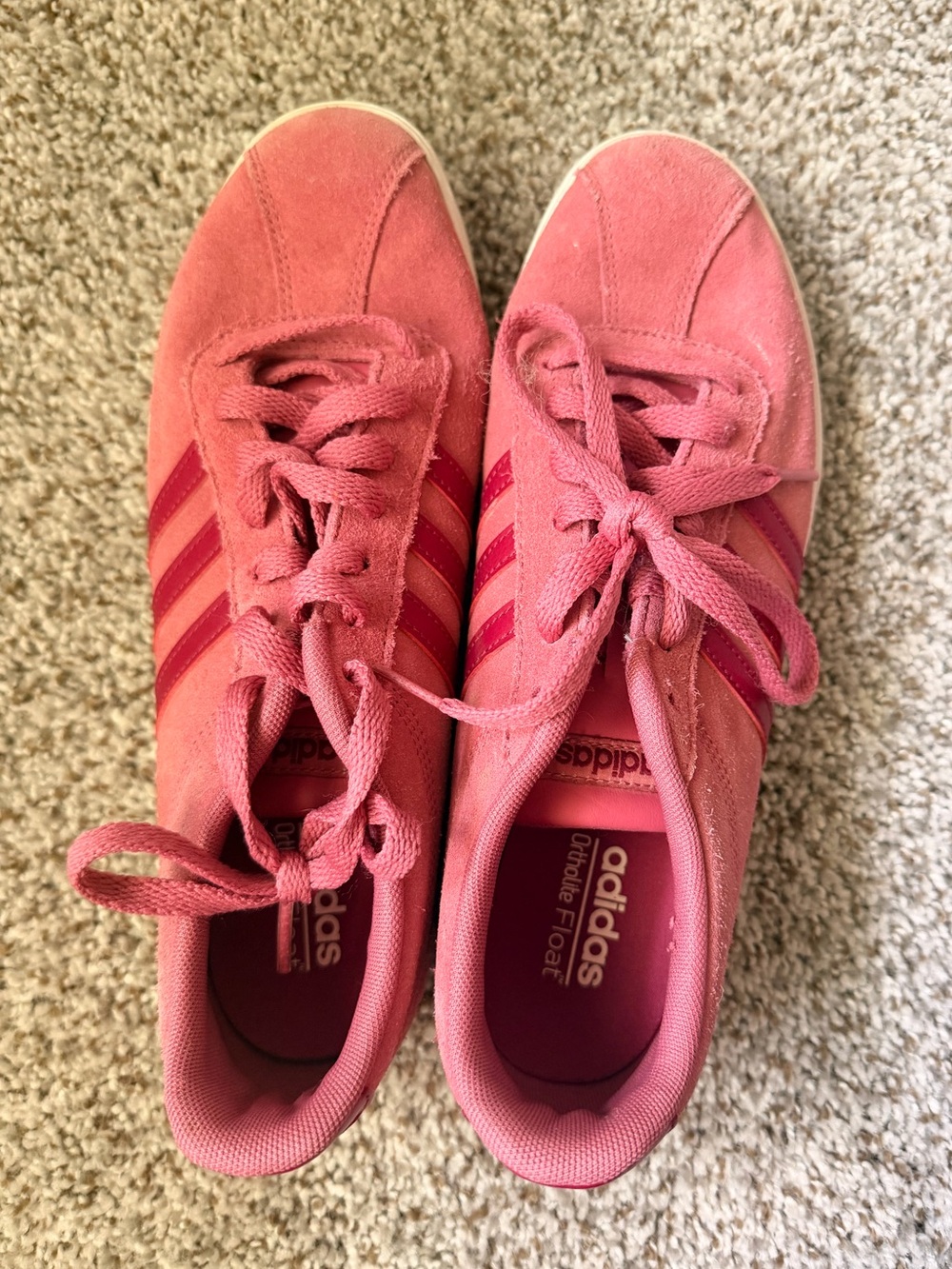 adidas Women’s Pink Suede Low-Top Sneakers